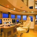 180 ft Ultra Luxury Yacht 17 Guest 5 Captain's helm on the yacht, navigating through Dubai's waters for an exclusive High-End Yacht Tours Dubai