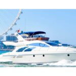 The Azimut Candy 50 cruising in Dubai, epitomizing luxury on a Dubai Marina Luxury Yacht