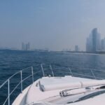 Sunbathing area on the motor yacht, a perfect spot for relaxation during your Dubai yacht booking.