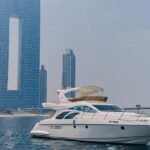 General view of the 50 ft motor yacht, showcasing its luxury for a memorable yacht booking in Dubai