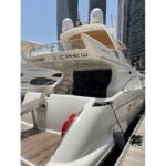 Outdoor dining space on the yacht, perfect for enjoying meals on a Half-Day Yacht Charter Dubai