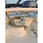 Relaxation area on the 52 ft yacht, perfect for guests on a Marina Boat Tour Dubai