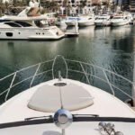 Sunbathing area on the yacht, perfect for guests on a Marina Boat Tour Dubai