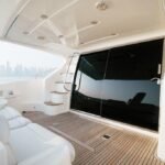 Family relaxation area on the 55 ft yacht, ideal for a Dubai Yacht Getaway for Families