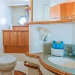 Spacious Restroom of 55 Ft Luxury Yacht in Dubai