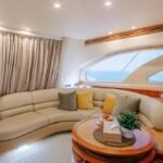 Stylish Interior Lounge of 55 Ft Yacht - Cozy and Spacious for Family Relaxation in Dubai