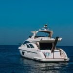 General view of the 55 ft yacht, showcasing its elegance for a luxury yacht experience in Dubai