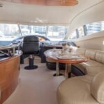 Cozy interior lounge of the yacht, designed for comfort on a Private Yacht for Family and Friends trip