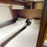 Twin single bed cabin, suitable for guests on a luxury boat cruise Dubai