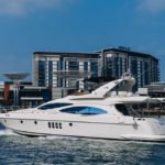 Elegant 68 ft luxury yacht in Dubai, perfect for 'Private Yacht Excursion Dubai', accommodating 30 guests