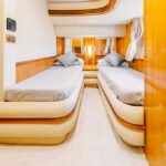 Cozy and well-appointed cabin in the 68 ft yacht, ensuring a comfortable stay during private yacht excursions in Dubai