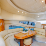 Luxurious interior of the 68 ft yacht, showcasing comfort and style for Dubai yacht excursions