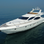Elegant 68 ft luxury yacht in Dubai, perfect for 'Private Yacht Excursion Dubai', accommodating 30 guests