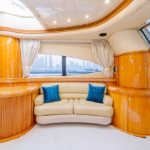 Luxurious interior of the 68 ft yacht, showcasing comfort and style for Dubai yacht excursions