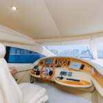 Luxurious interior of the 68 ft yacht, showcasing comfort and style for Dubai yacht excursions