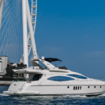 Elegant 68 ft luxury yacht in Dubai, perfect for 'Private Yacht Excursion Dubai', accommodating 30 guests