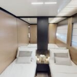 78 ft Ultra Luxury Yacht 15 Guest 5 Luxuriously appointed cabins in the yacht, offering comfort and privacy, a key aspect of our luxury yacht rental services Dubai