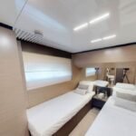 78 ft Ultra Luxury Yacht 15 Guest 6 Luxuriously appointed cabins in the yacht, offering comfort and privacy, a key aspect of our luxury yacht rental services Dubai
