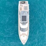 78 ft Ultra Luxury Yacht 15 Guest 10 Aerial view of the 78 ft luxury yacht, showcasing the vessel's grandeur and elegance, a testament to the premier cost of yacht rental in Dubai